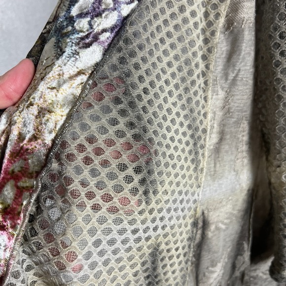 Kamana Cardigan Womens L Open Floral Velvet Burnout Forest Fairy Boho Festival - Picture 12 of 16